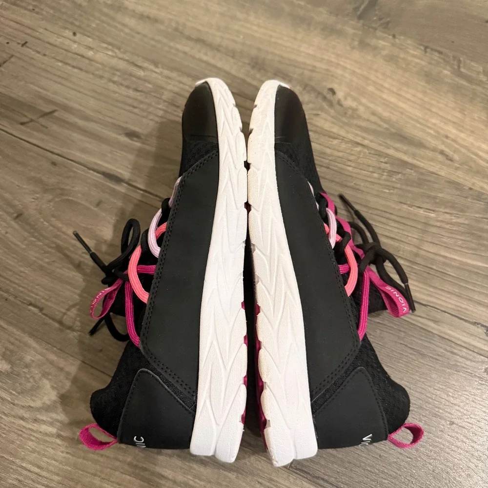 Vionic Zeliya Womens Sneakers‎ Black Pink Orthotic Walking Shoes Size 8